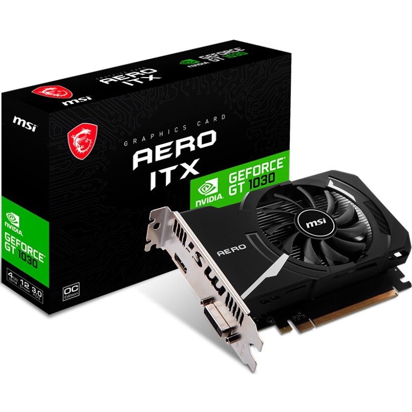 Видеокарта MAXSUN MS-GT1030 Transformer 4G GDDR4, 128bit, 1137/2100MHz, HDMI/DVI 1 FAN (MS-GT1030 TF