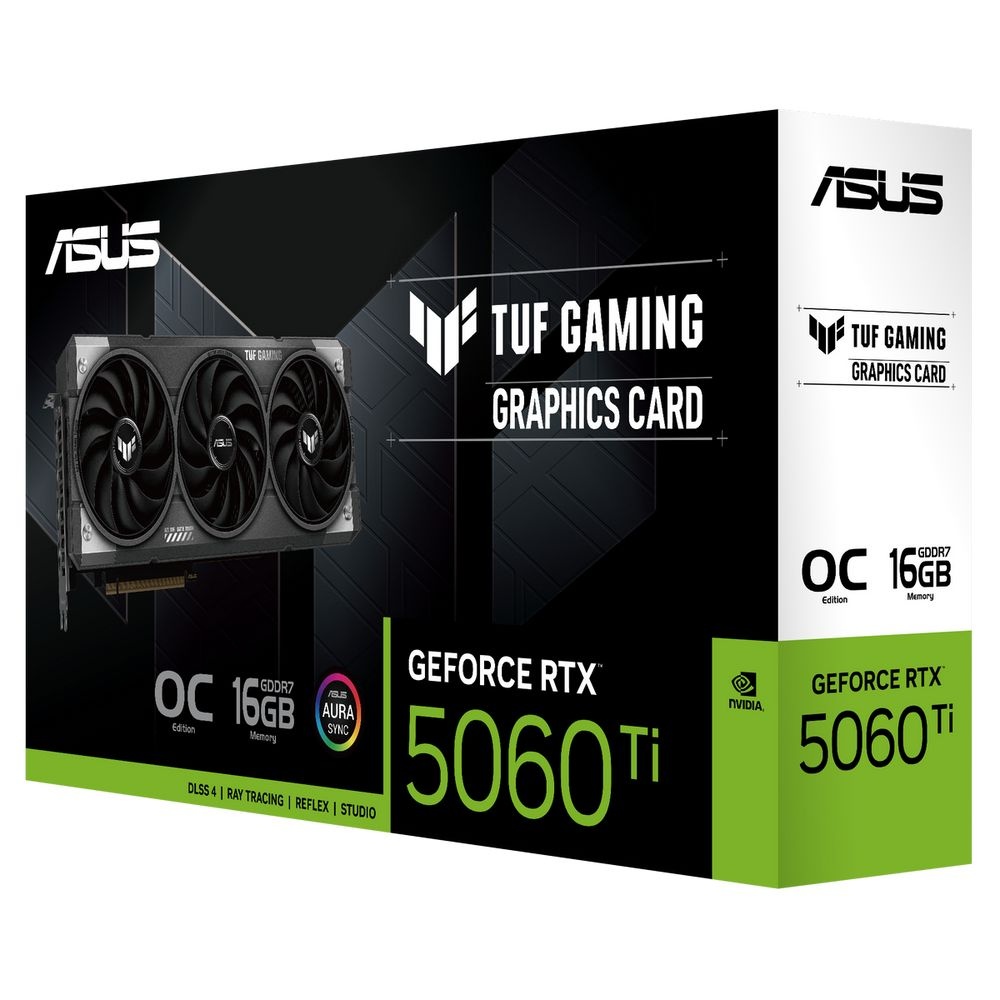 Видеокарта ASUS RTX5060Ti TUF GAMING OC 16GB GDDR7 128bit 3xDP HDMI 3FAN RTL [TUF-RTX5060TI-O16G-GAM
