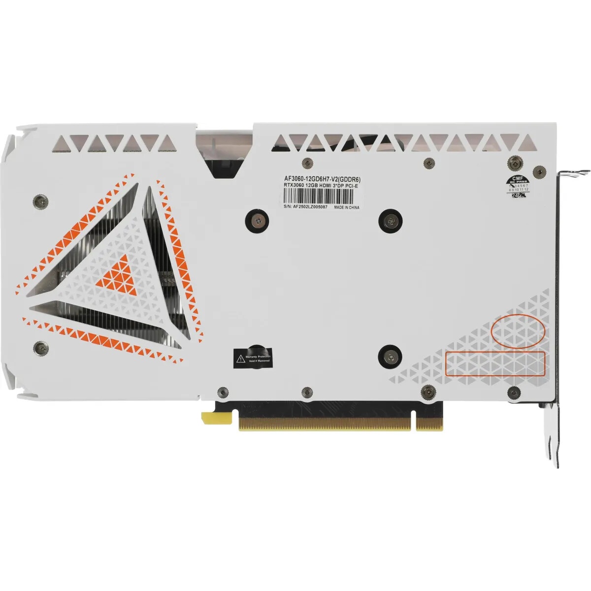 Видеокарта Afox PCI-E AF3060-12GD6H7-V2 NVIDIA GeForce RTX 3060 12Gb 192bit GDDR6 1350/15000 HDMIx1