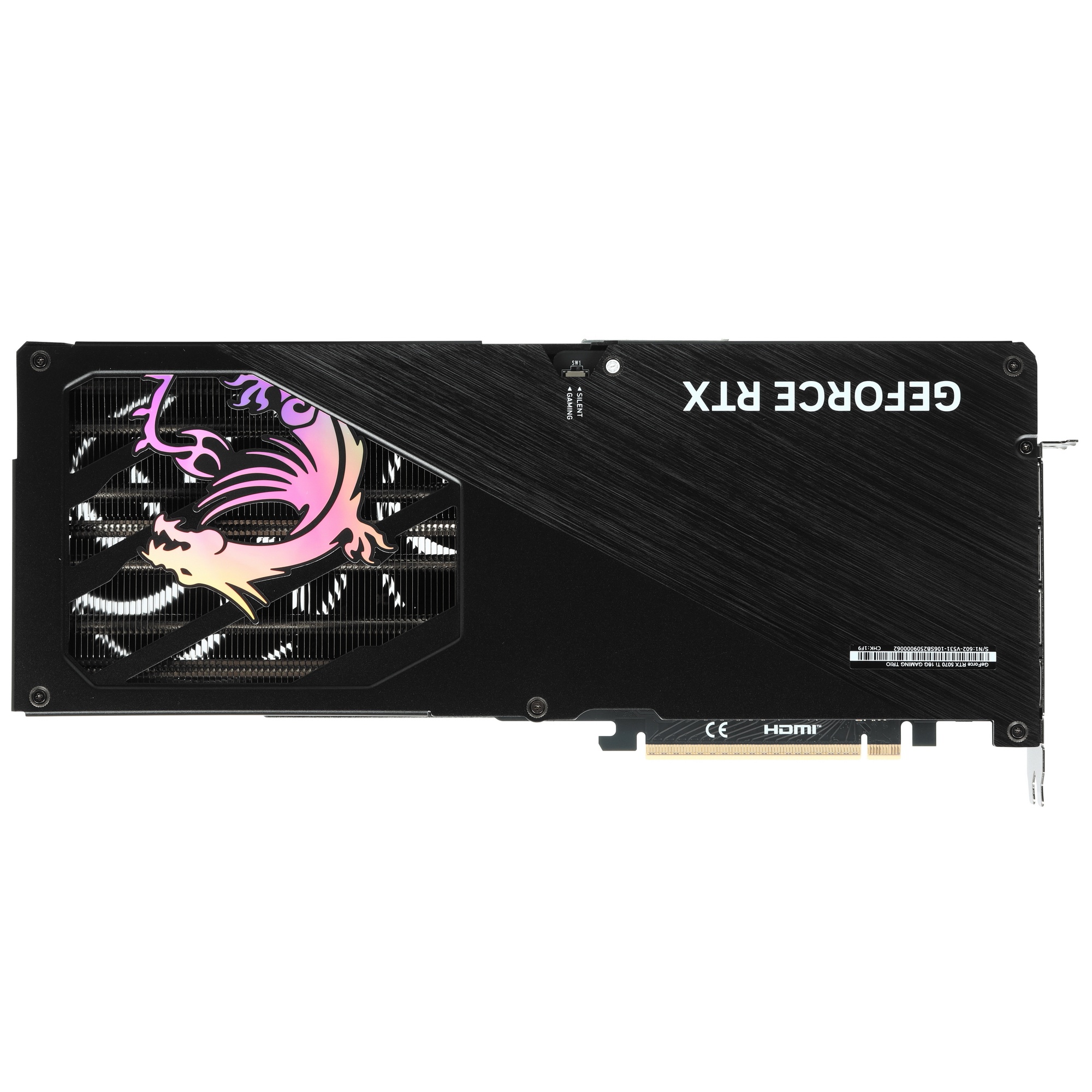 Видеокарта MSI PCI-E 5.0 RTX 5070 Ti 16G GAMING TRIO NVIDIA GeForce RTX 5070TI 16Gb 256bit GDDR7 245