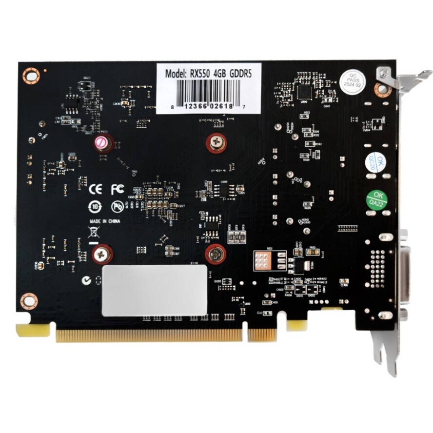 Видеокарта Afox RX550 4GB GDDR5 128bit DVI DP HDMI 1FAN RTL