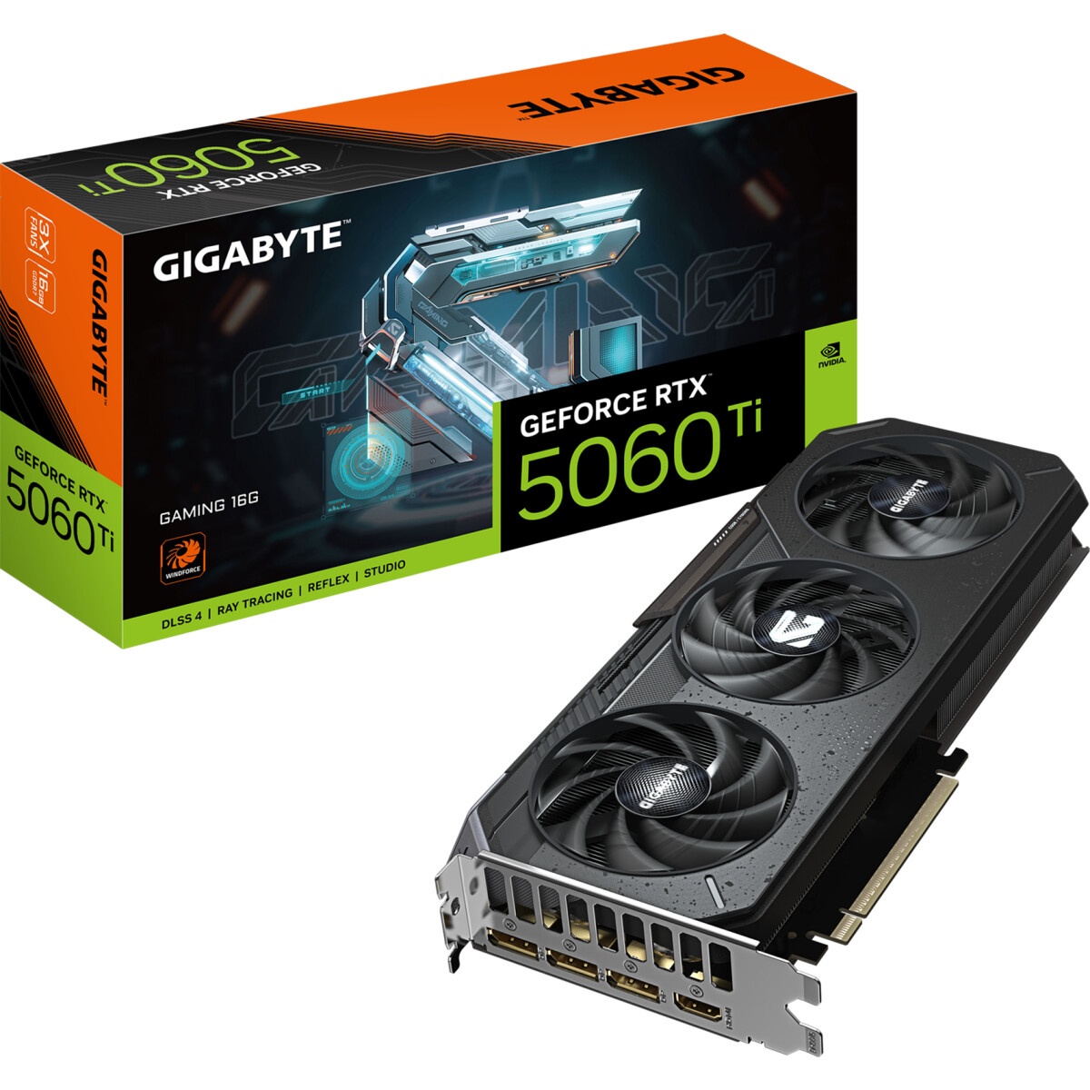 Видеокарта Gigabyte PCI-E 5.0 GV-N506TGAMING-16GD 1.0 NVIDIA GeForce RTX 5060TI 16Gb 128bit GDDR7 25