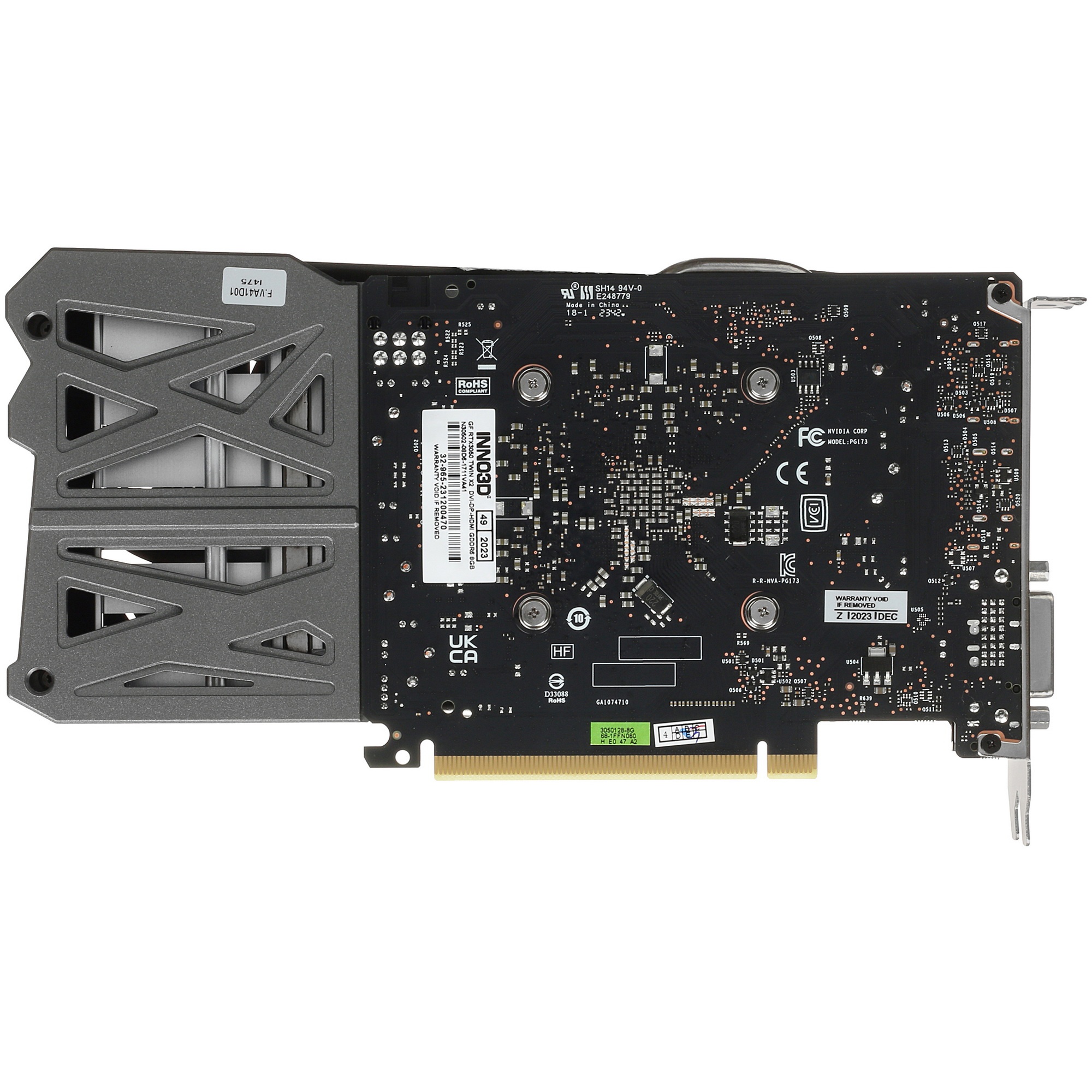 Видеокарта Inno3D Nvidia Geforce RTX 3050 TWIN X2 8GB GDDR6 128-bit 2FAN DVI DP HDMI RTL