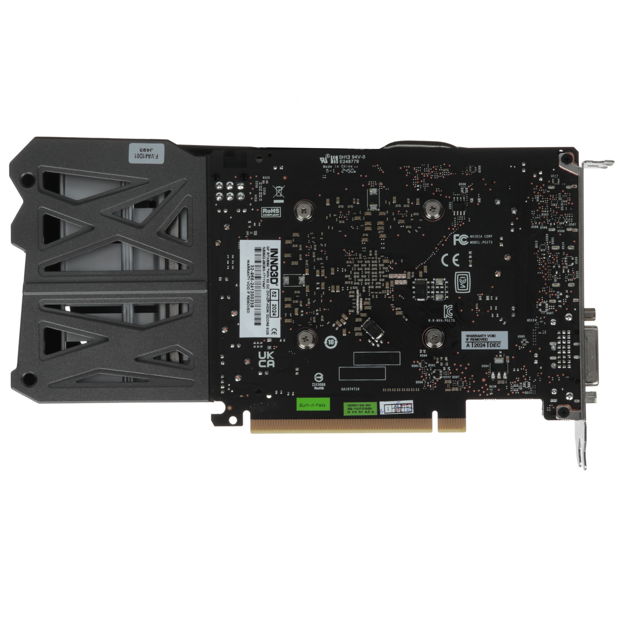 Видеокарта INNO3D RTX 3050 Twin X2 OC V2/RTX3050, HDMI, DP*3, 8G,D6
