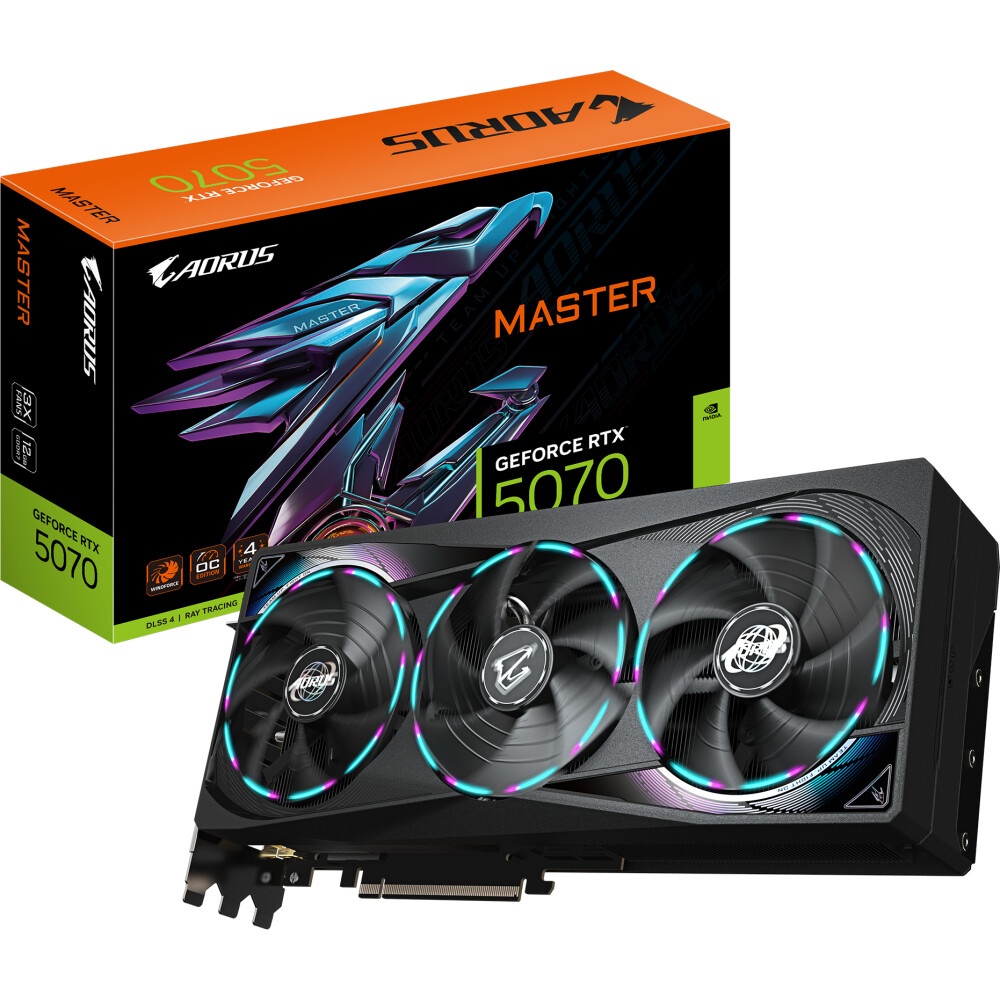 Видеокарта Gigabyte RTX5070 AERO 12GB GDDR7 192bit 3xDP HDMI 3FAN RTL