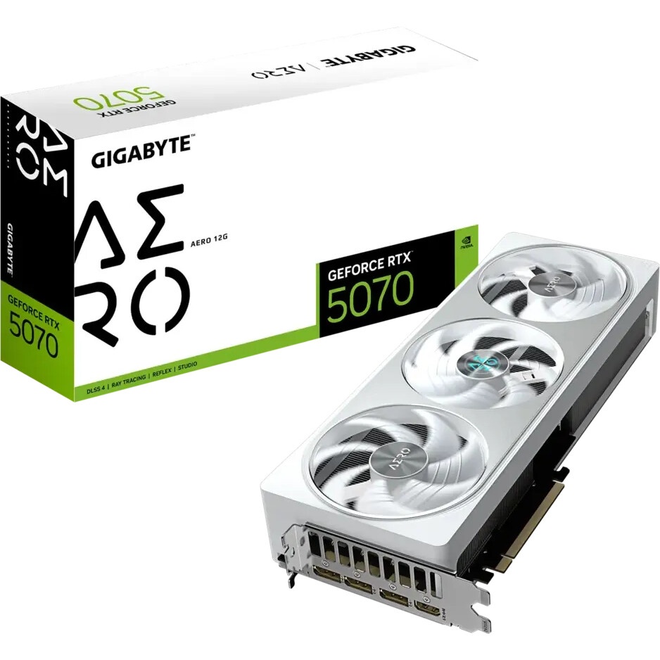 Видеокарта Gigabyte RTX5070 AERO 12GB GDDR7 192bit 3xDP HDMI 3FAN RTL