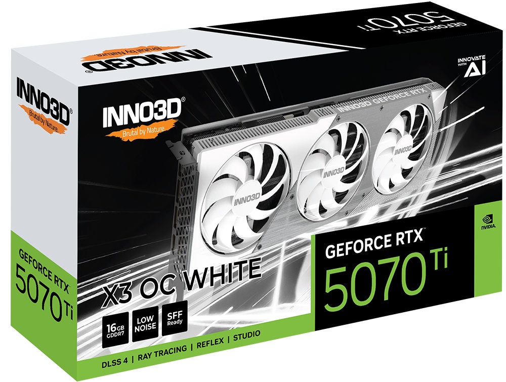 Видеокарта INNO3D RTX 5070 Ti X3 OC RTX5070Ti, HDMI, DP*3, 16G,D7