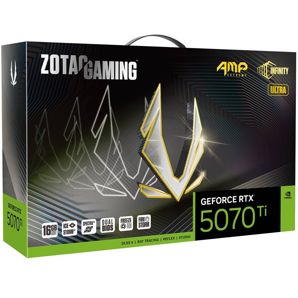 Видеокарта Zotac PCI-E 5.0 RTX 5070TI AMP EXTREME INFINITY ULTRA NVIDIA GeForce RTX 5070TI 16Gb 256b