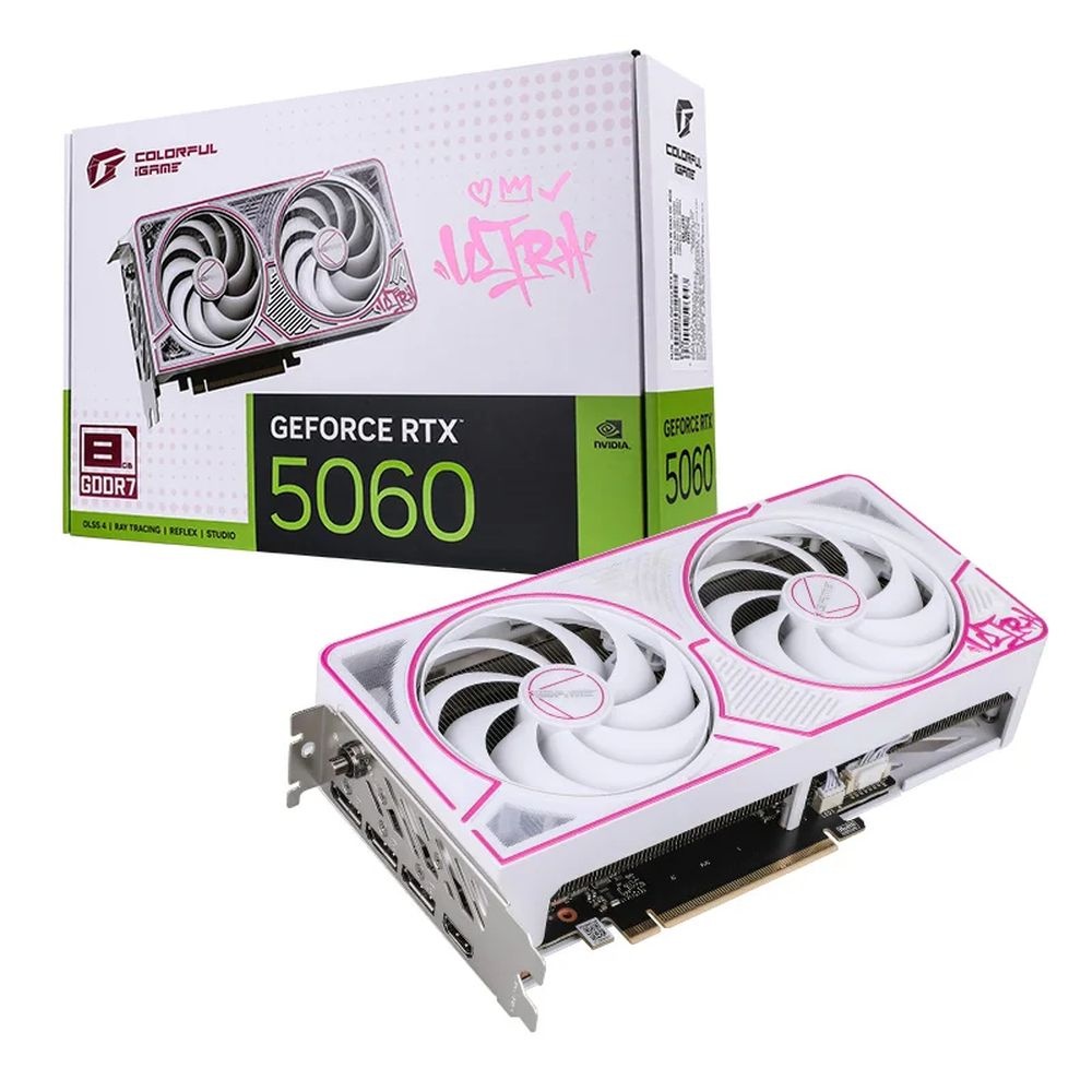Видеокарта Colorful RTX5060 ULTRA W DUO OC 8GB-V 8GB GDDR7 128bit 3xDP HDMI 2FAN RTL