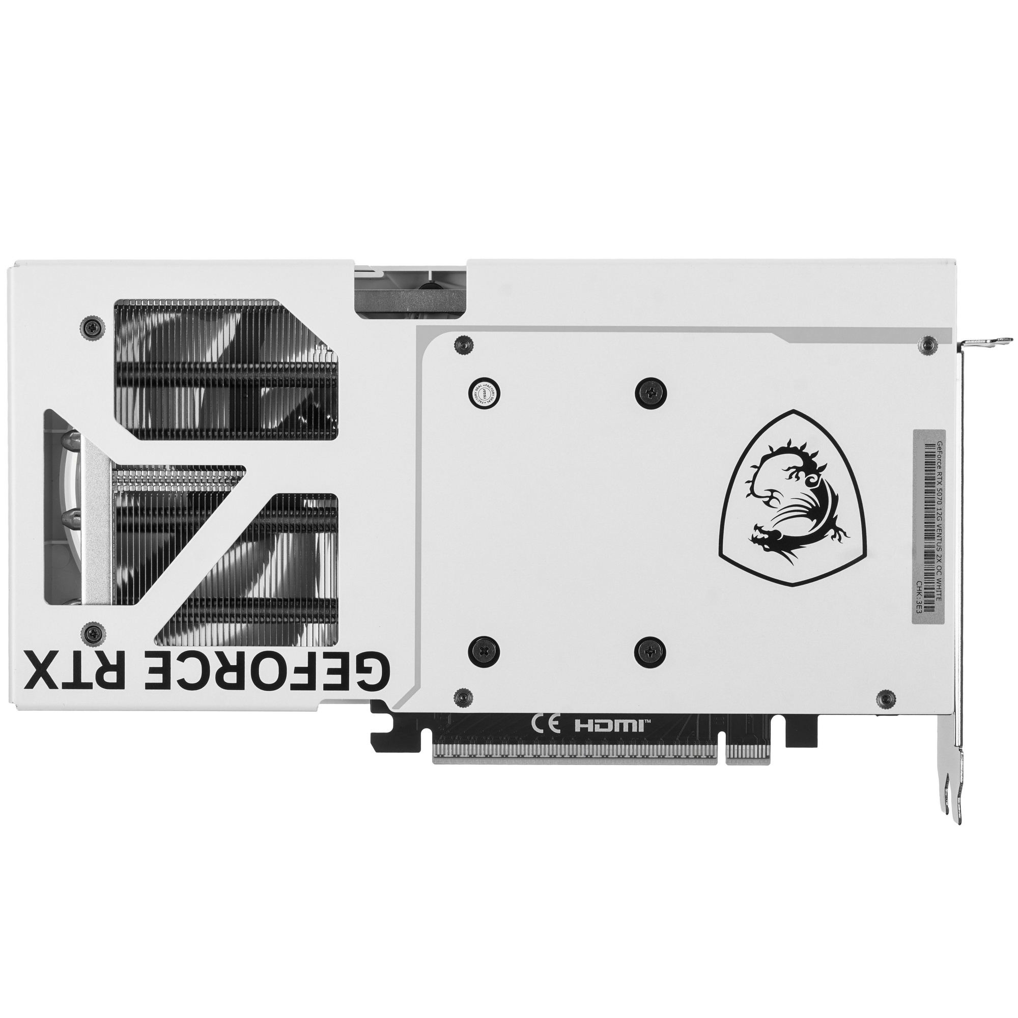 Видеокарта MSI GeForce RTX 5070 12G VENTUS 2X OC белый