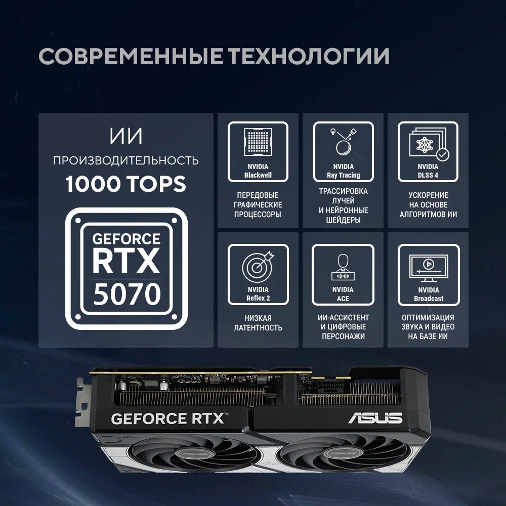 Видеокарта Zotac RTX5070 TWIN EDGE OC WHITE ED 12GB GDDR7 192bit 3xDP HDMI 2FAN PREMIUM PACK