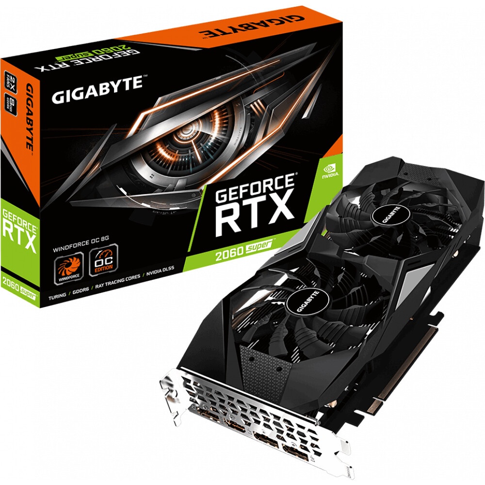Видеокарта Gigabyte GV-N206SWF2OC-8GD V1 GDDR6 256bit HDMI 3xDP