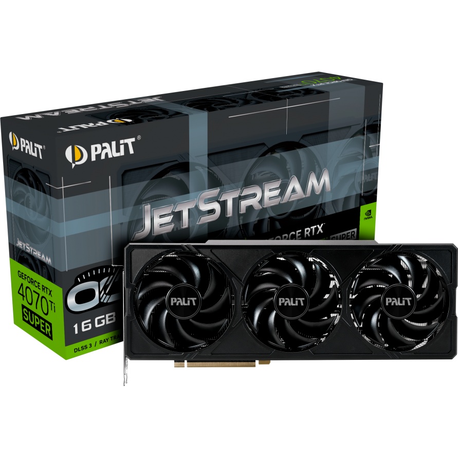Видеокарта Palit RTX4070Ti SUPER JETSTREAM OC NVIDIA GeForce RTX 4070TI Super 16Gb PCI-E4.0 256bit G