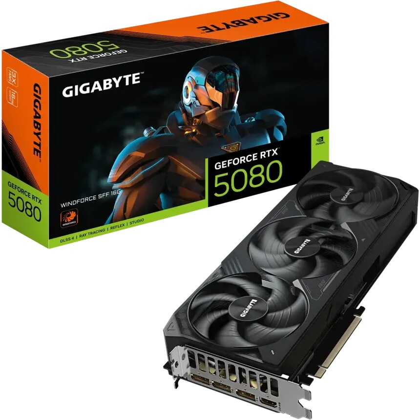 Видеокарта MAXSUN MS-RTX5080 iCraft OC16G AIGA Plus RTX5080 HDMI, 3*DP, 16G, D7