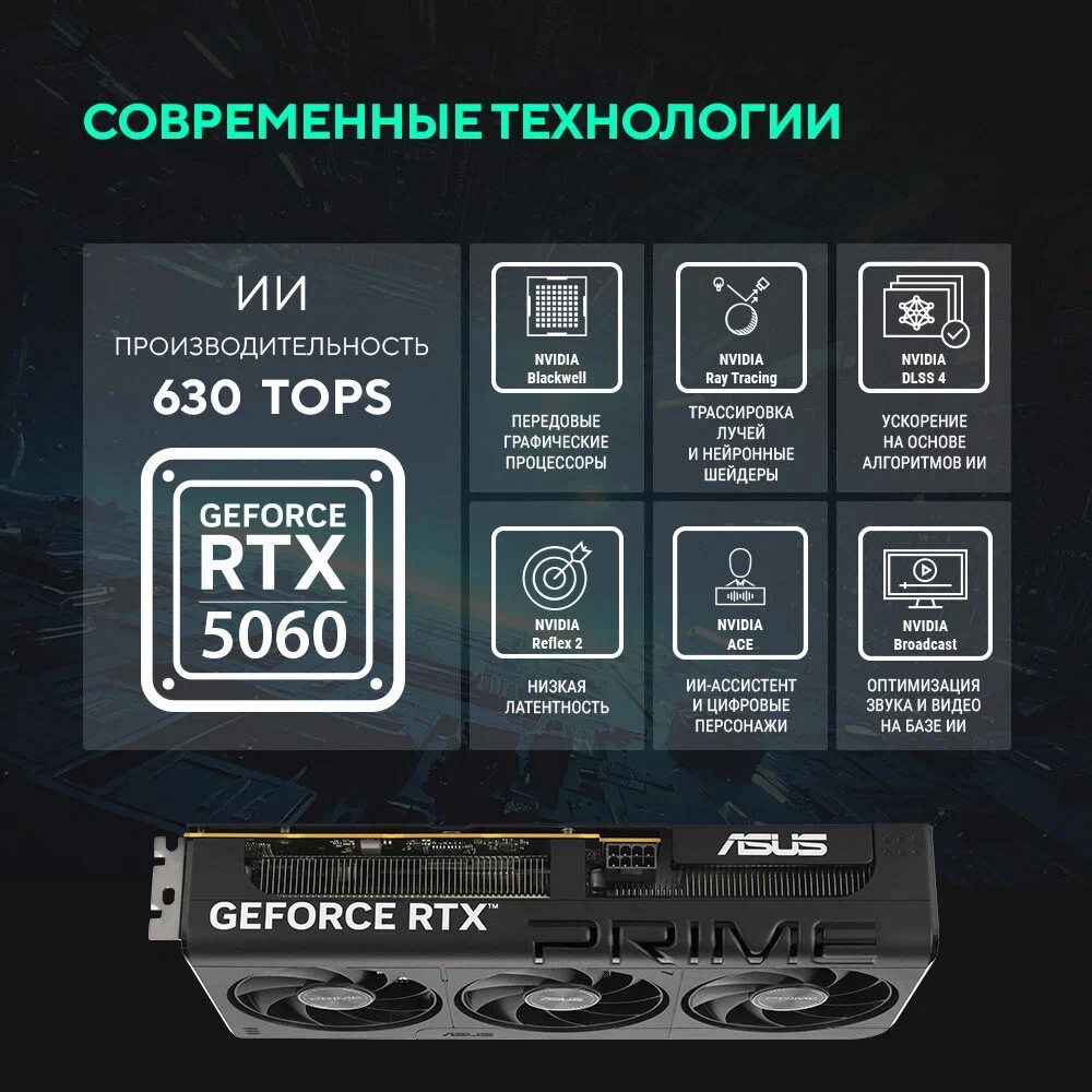 Видеокарта MAXSUN MS-RTX5060 iCraft OC8G AIGA Classic RTX5060 HDMI, 3*DP, 8G, D7
