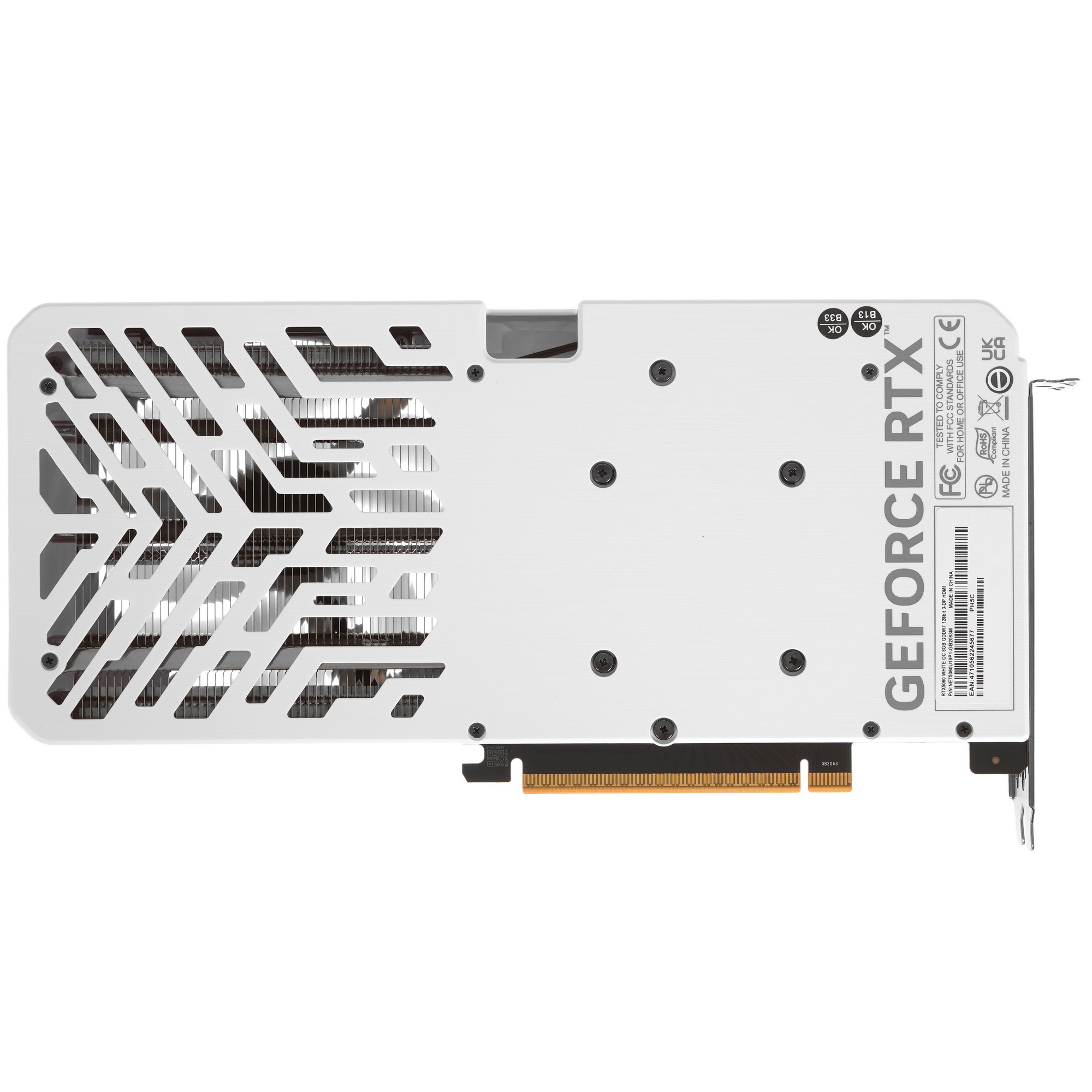 Видеокарта Palit PCIE16 RTX5060 8GB PA-RTX5060 WHITE OC 8GB