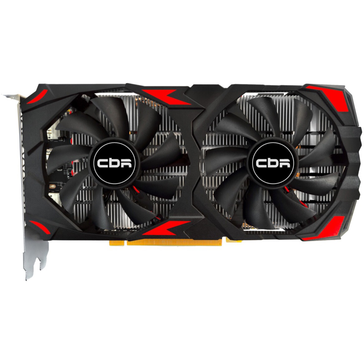 Видеокарта CBR Radeon RX 580 8G GDDR5, 256BIT, 2048, 1168MHz, Dual fan PCIE 3.0, 150W (HDMI/2xDP) VGA-STX580-8G-RTL