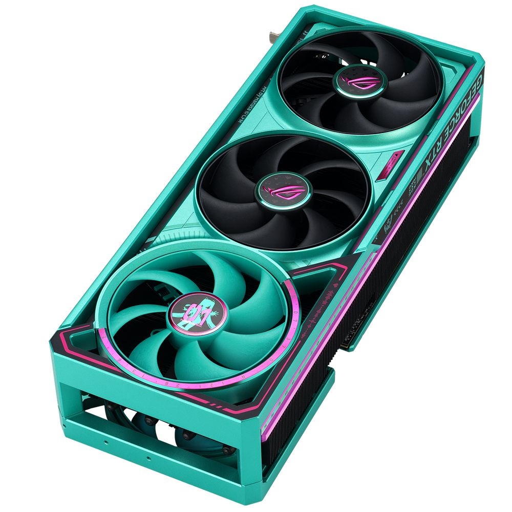 Видеокарта ASUS RTX5080 ROG ASTRAL HATSUNE MIKU EDITION WHITE OC 16GB GDDR7 256bit 3xDP 2xHDMI 4FAN