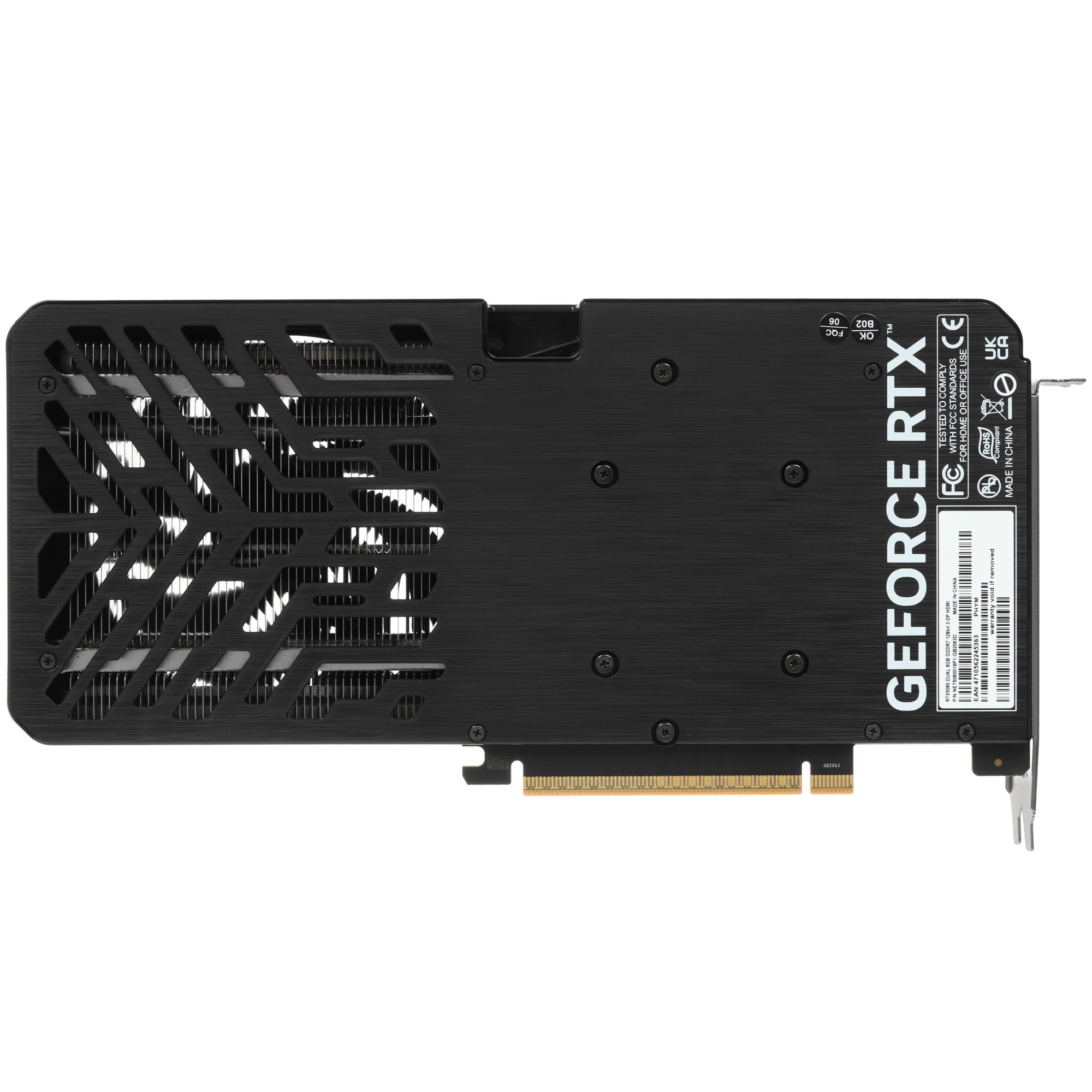 Видеокарта Palit RTX5060 DUAL NV RTX5060 8Gb 128bit GDDR7 2280/28000/HDMIx1/DPx3/HDCP Ret NE75060019