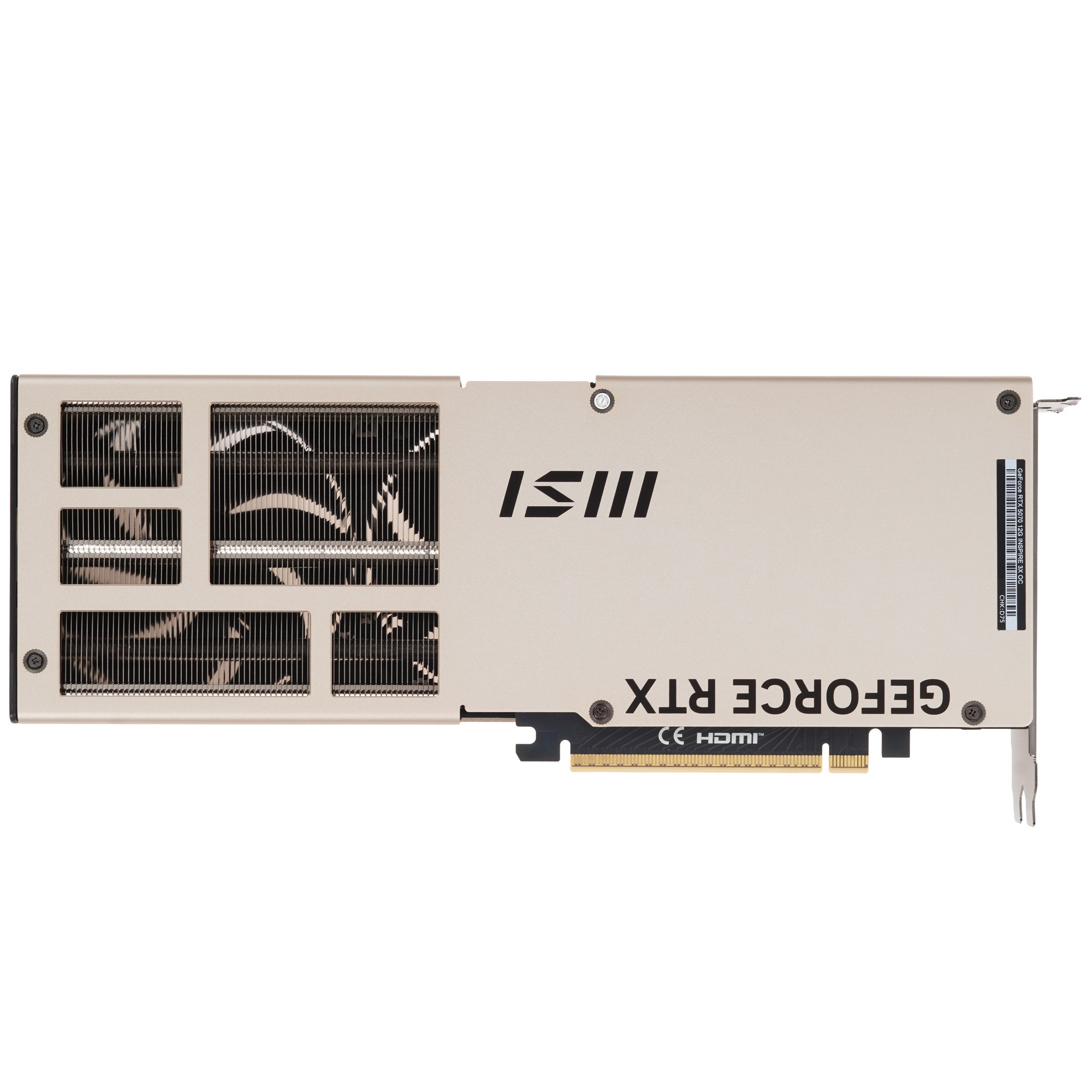 Видеокарта MSI RTX5070 INSPIRE 3X OC 12GB GDDR7 192bit 3xDP HDMI 3FAN RTL