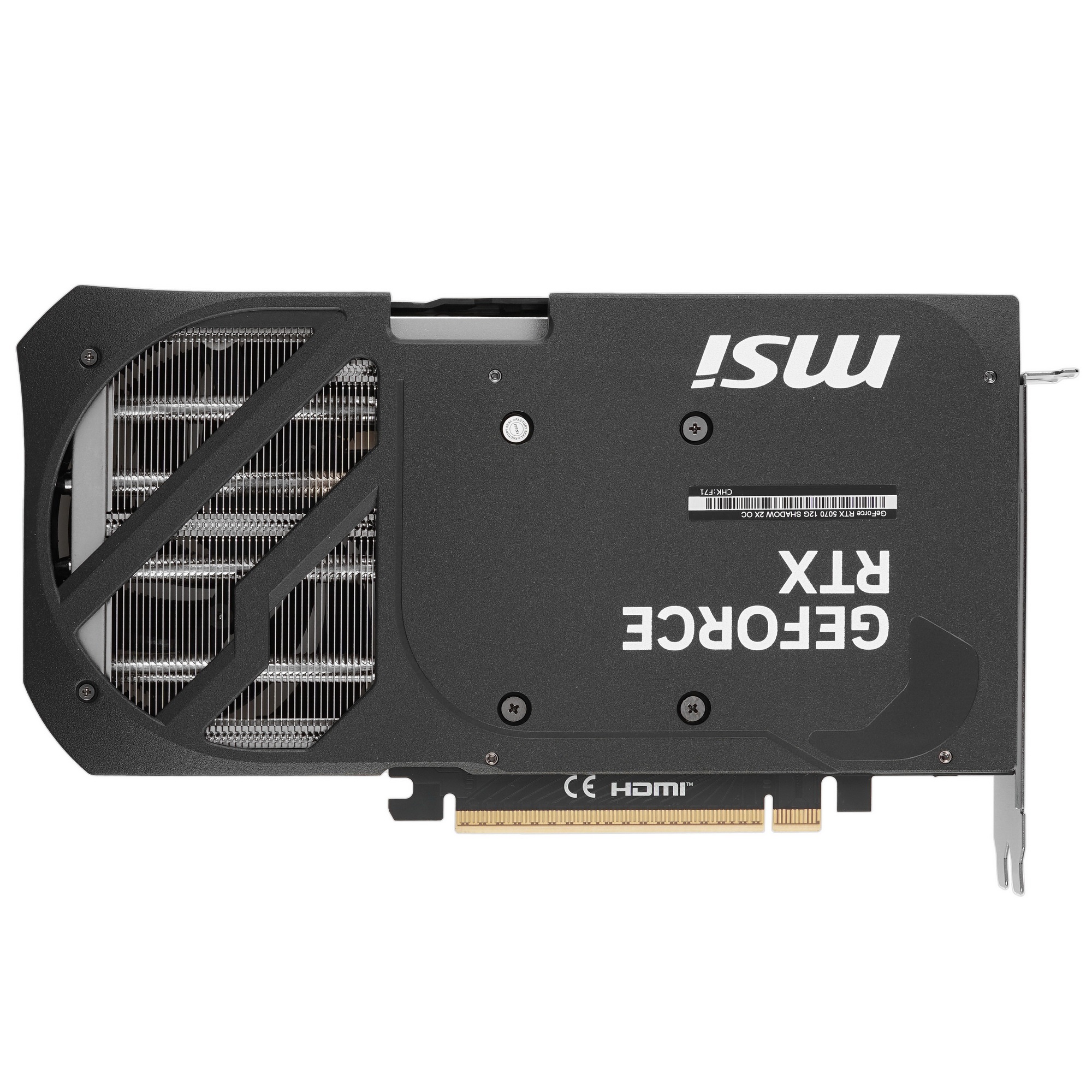 Видеокарта MSI RTX5070 SHADOW 2X OC 12GB GDDR7 192bit 3xDP HDMI 2FAN RTL
