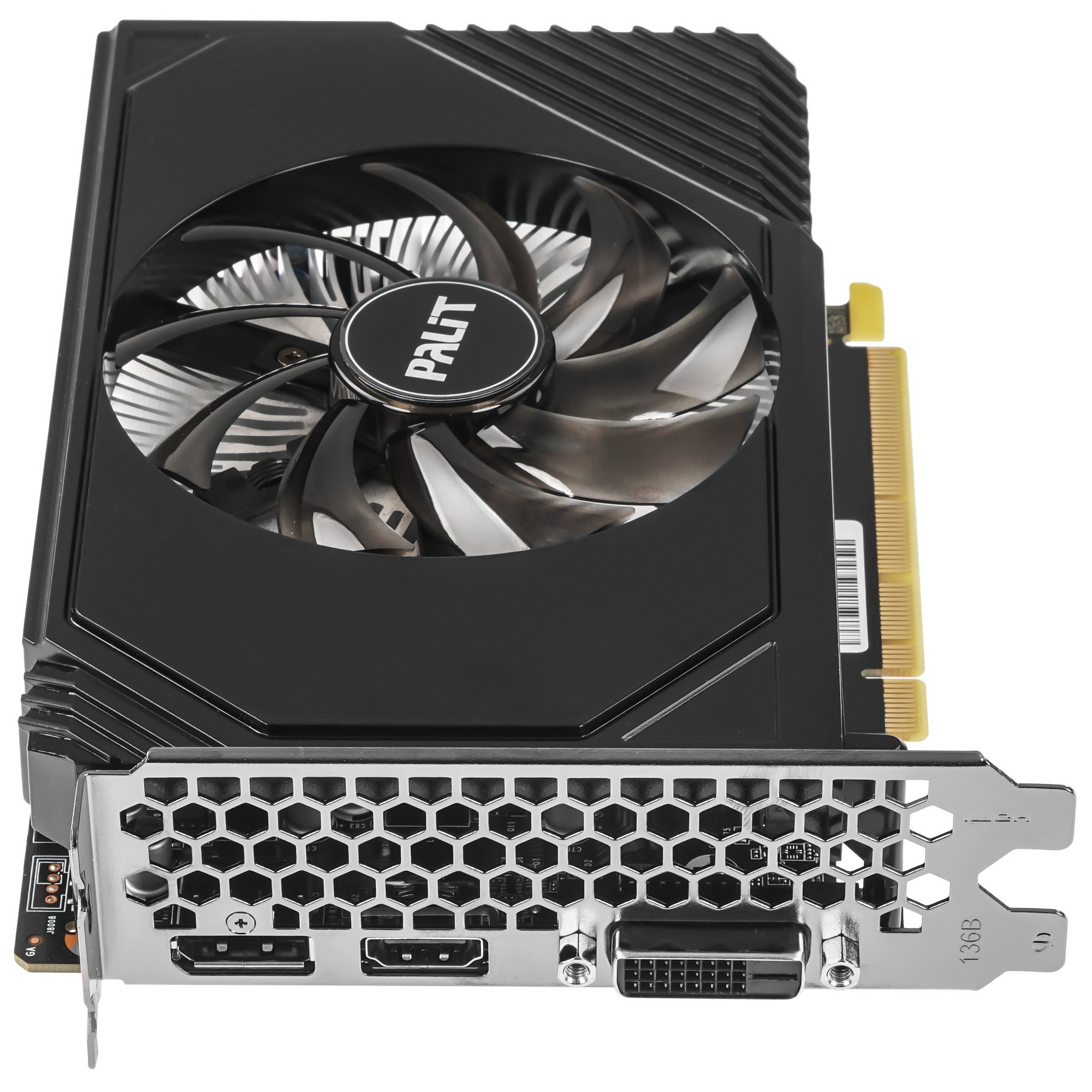 Видеокарта Palit RTX3050 STORMX OC 6Gb NVIDIA GeForce RTX 3050 6Gb PCI-E 4.0 96bit GDDR6 1042/14000