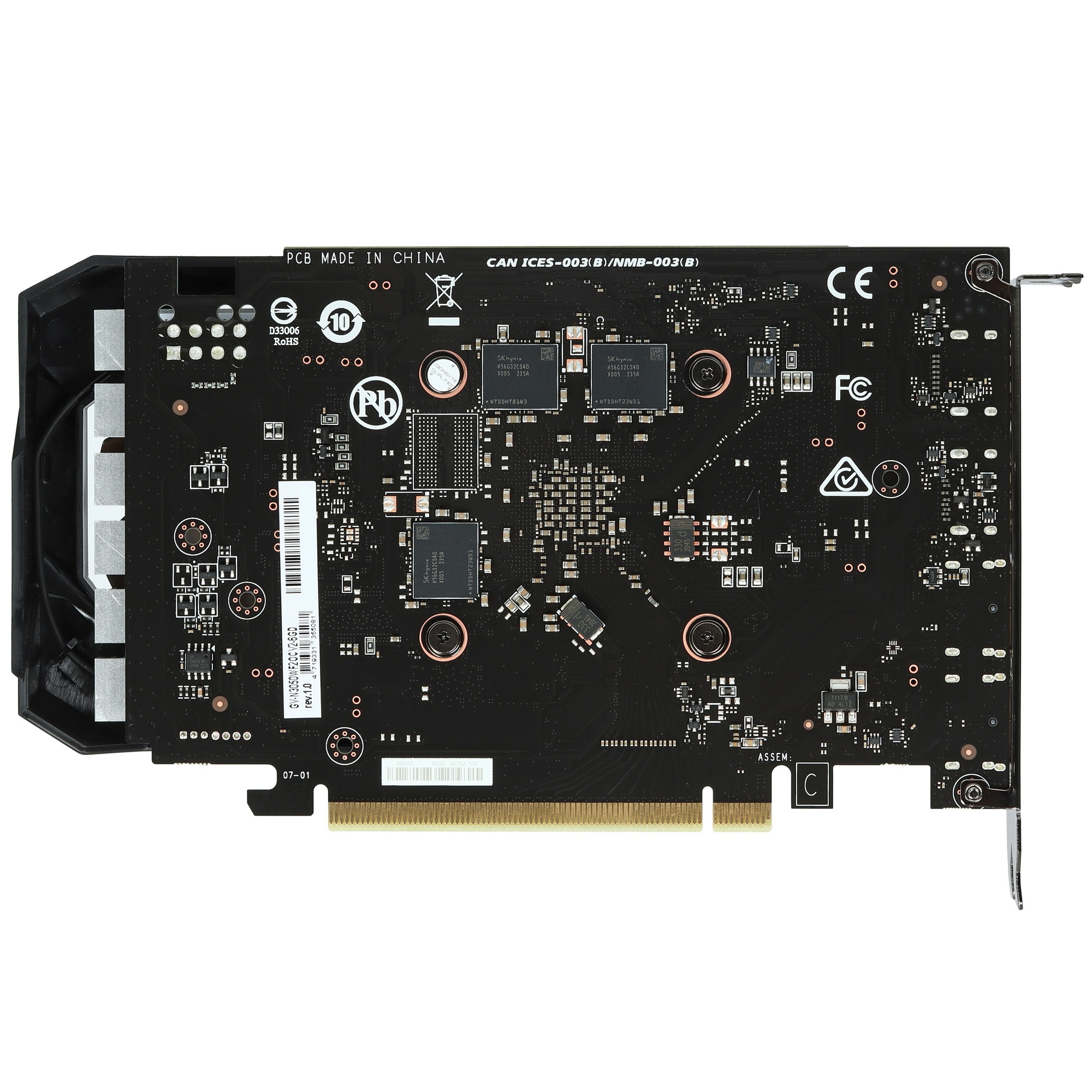 Видеокарта Gigabyte NVIDIA GeForce RTX 3050 6Gb GV-N3050WF2OCV2-6GD PCI-E 4.0 96bit GDDR6 1470/14000