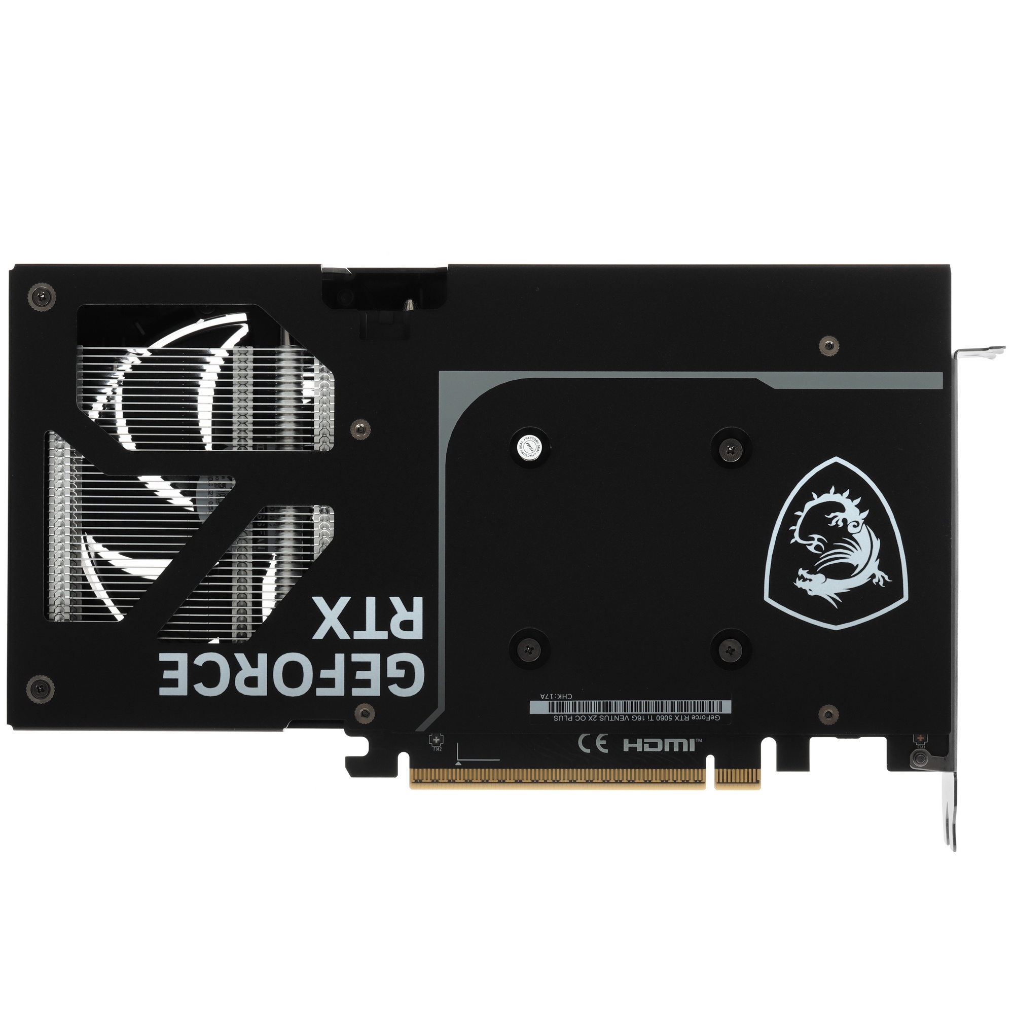 Видеокарта MSI PCI-E 5.0 RTX 5060 Ti 16G VENTUS 2X OC PLUS NVIDIA GeForce RTX 5060TI 16Gb 128bit GDD