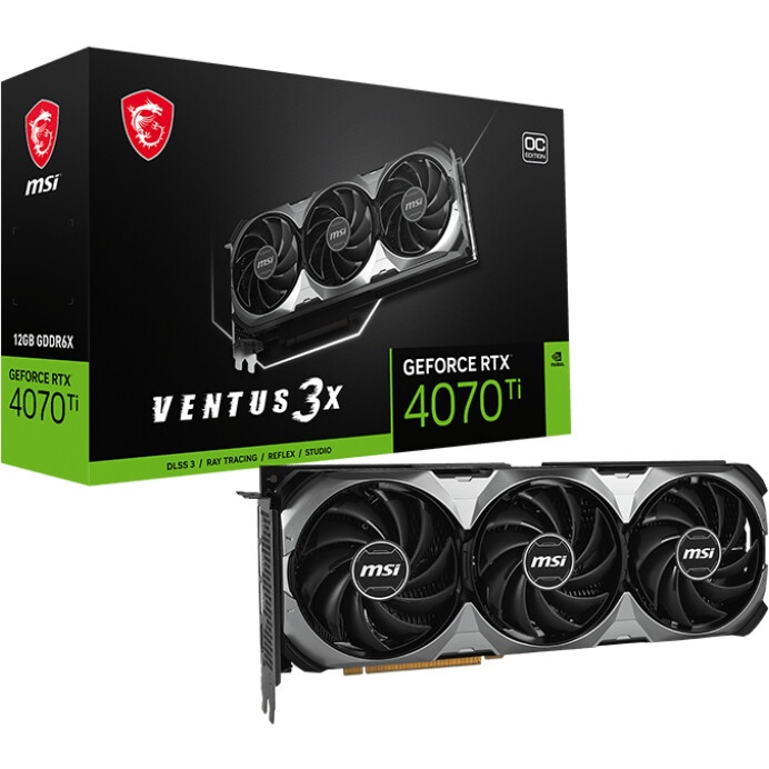 Видеокарта MSI RTX4070Ti VENTUS 3X E1 12GB OC RTL