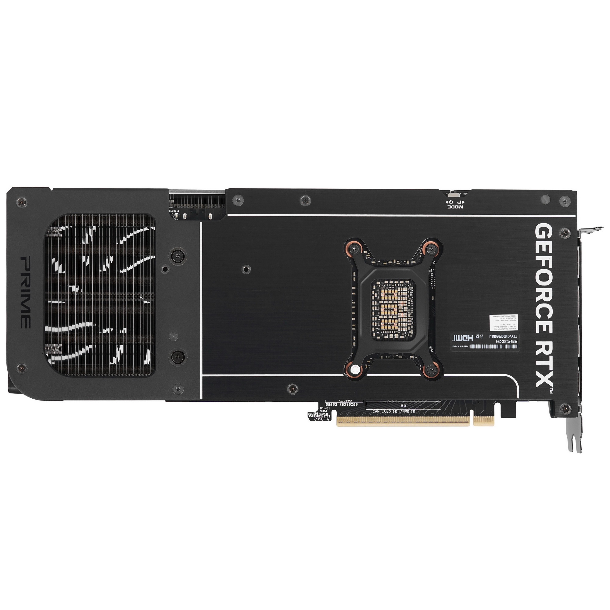 Видеокарта ASUS PRIME-RTX5080-O16G, 16Gb GDDR7, 256 bit, DisplayPort, HDMI, GPU 2655 MHz 90YV0LX0-M0