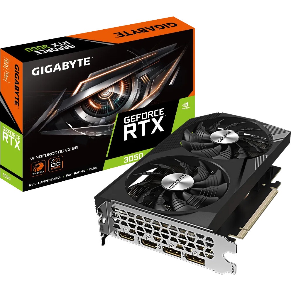 Видеокарта MSI PCI-E 4.0 RTX 3050 AERO ITX 8G OCV2 NVIDIA GeForce RTX 3050 8192Mb 128 GDDR6 1807/140