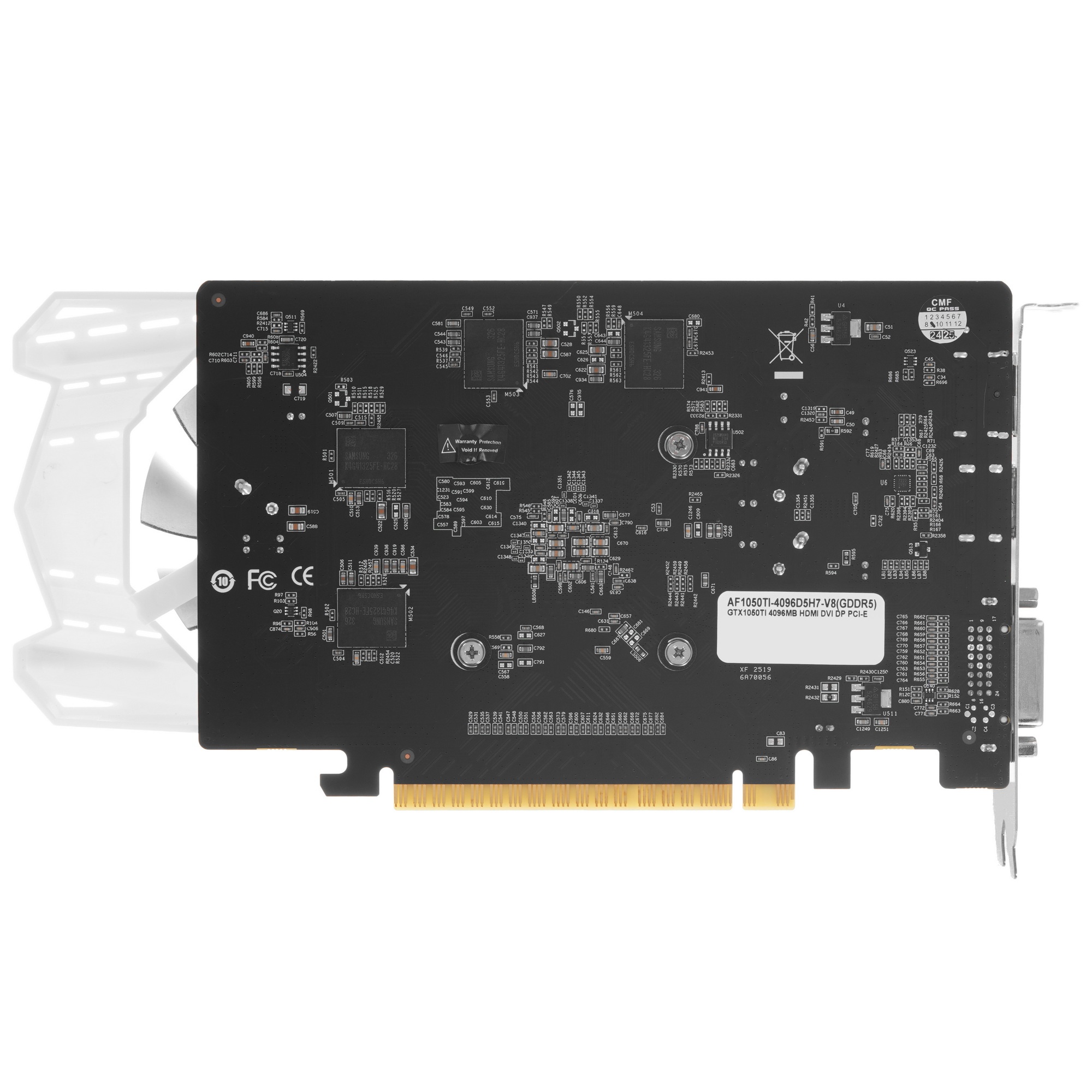 Видеокарта Afox PCI-E AF1050TI-4096D5H7-V8 NVIDIA GeForce GTX 1050TI 4Gb 128bit GDDR5 1291/7000 DVIx