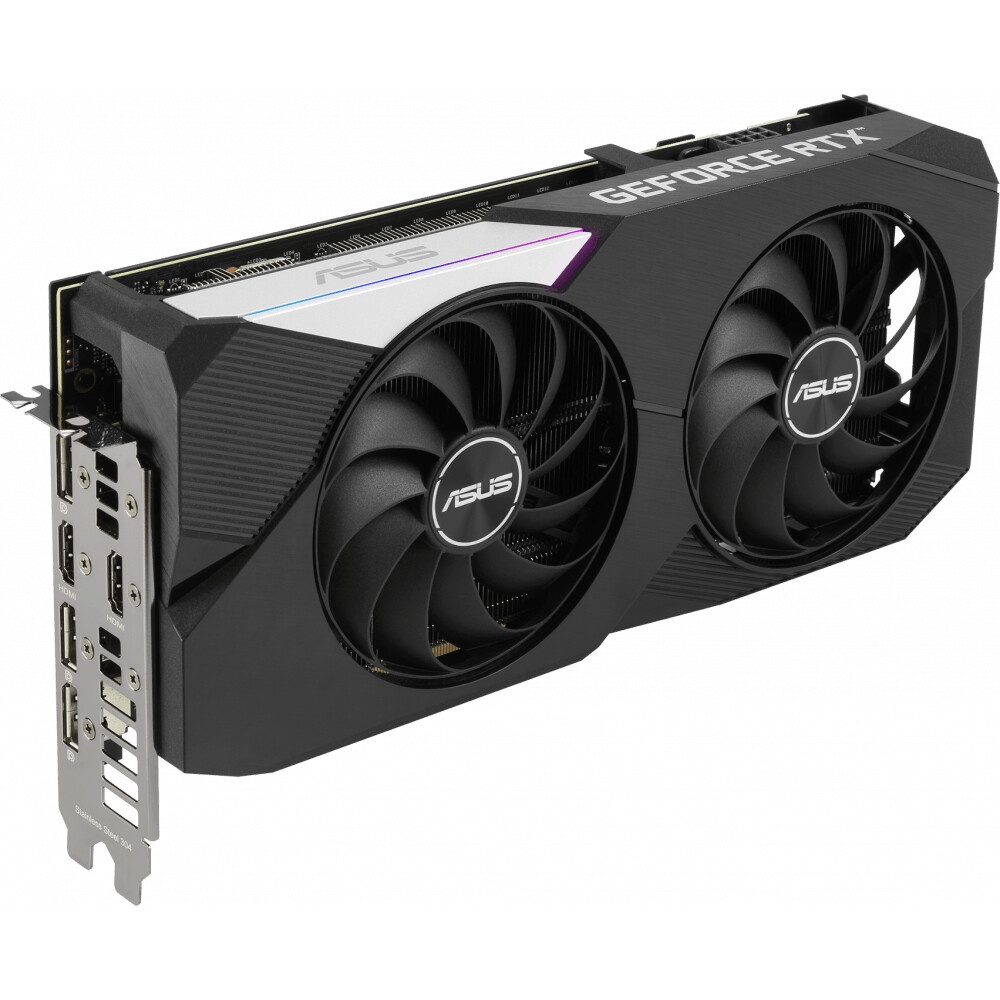 Видеокарта Asus DUAL-RTX3060TI-O8G-V2 8GB LHR GDDR6 2xHDMI 2.1 3xDP 1.4a