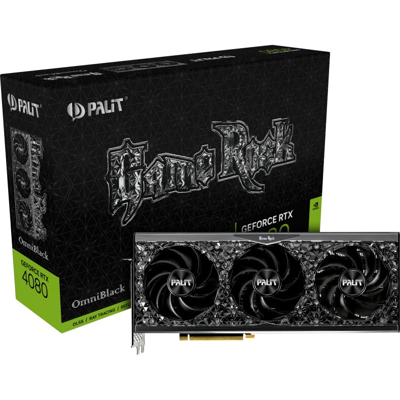 Видеокарта Palit RTX4080 GAMEROCK OMNIBLACK 16GB GDDR6X 2205/22400 HDMIx1 DPx3 HDCP