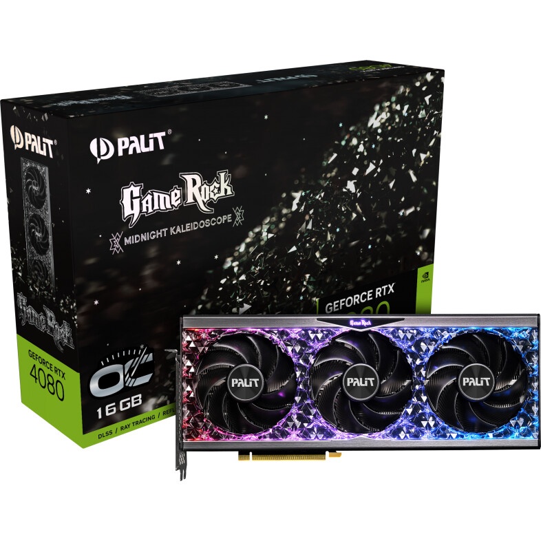 Видеокарта Palit RTX4080 GAMEROCK OC 16GB GDDR6X 2205/22400 HDMIx1 DPx3 HDCP
