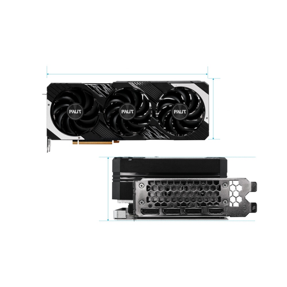 Видеокарта Palit RTX4070Ti GAMINGPRO OC NVIDIA GeForce RTX 4070TI PCI-E 4.0 12288Mb 192 GDDR6X 2310/