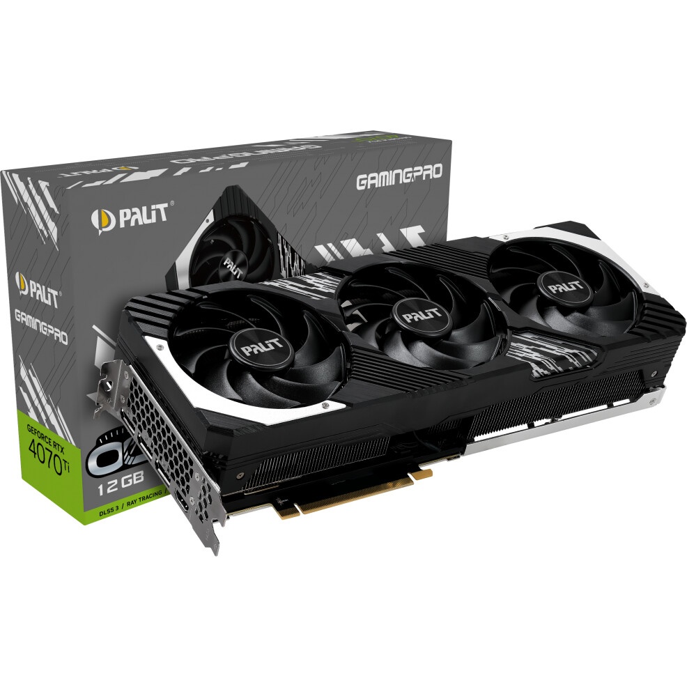 Видеокарта Palit RTX4070Ti GAMINGPRO OC NVIDIA GeForce RTX 4070TI PCI-E 4.0 12288Mb 192 GDDR6X 2310/