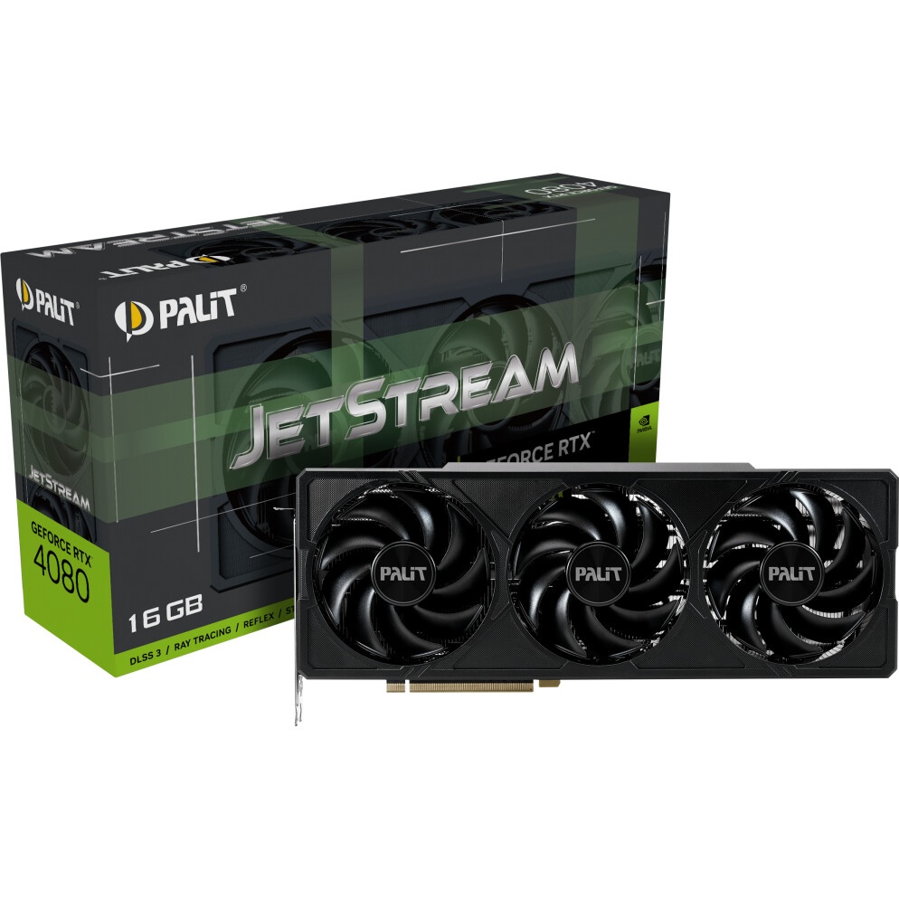 Видеокарта Palit GeForce RTX4080 JETSTREAM 16GB GDDR6X 256bit 3-DP HDMI (243468)
