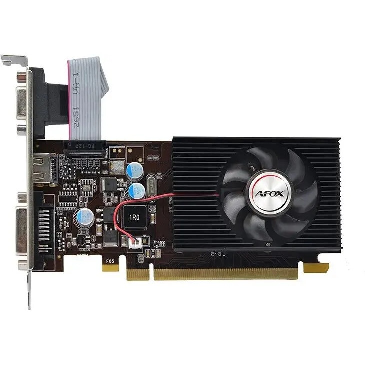 Видеокарта Afox PCI-E 2.0 AF210-1024D3L4-V2 NVIDIA G210 1Gb 64bit DDR3 520/1600 DVIx1 HDMIx1 CRTx1 H