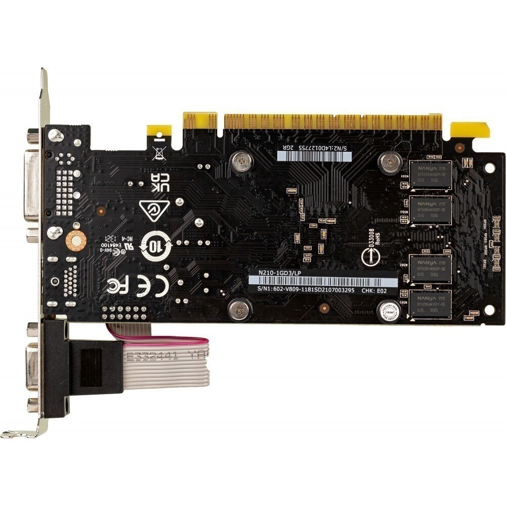 Видеокарта Afox PCI-E 2.0 AF210-1024D3L4-V2 NVIDIA G210 1Gb 64bit DDR3 520/1600 DVIx1 HDMIx1 CRTx1 H