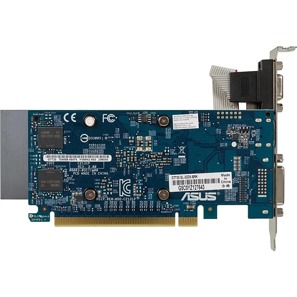 Видеокарта AFOX  NVIDIA Geforce GT730 2GB GDDR5 128Bit DVI HDMI VGA LP Single Fan PCI-E 16x AF730-20