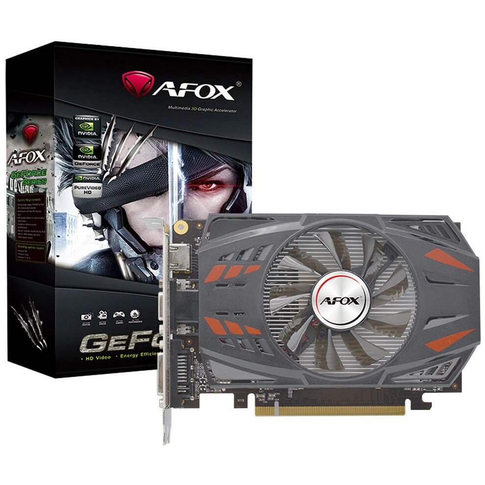 Видеокарта AFOX  NVIDIA Geforce GT730 2GB GDDR5 128Bit DVI HDMI VGA LP Single Fan PCI-E 16x AF730-20