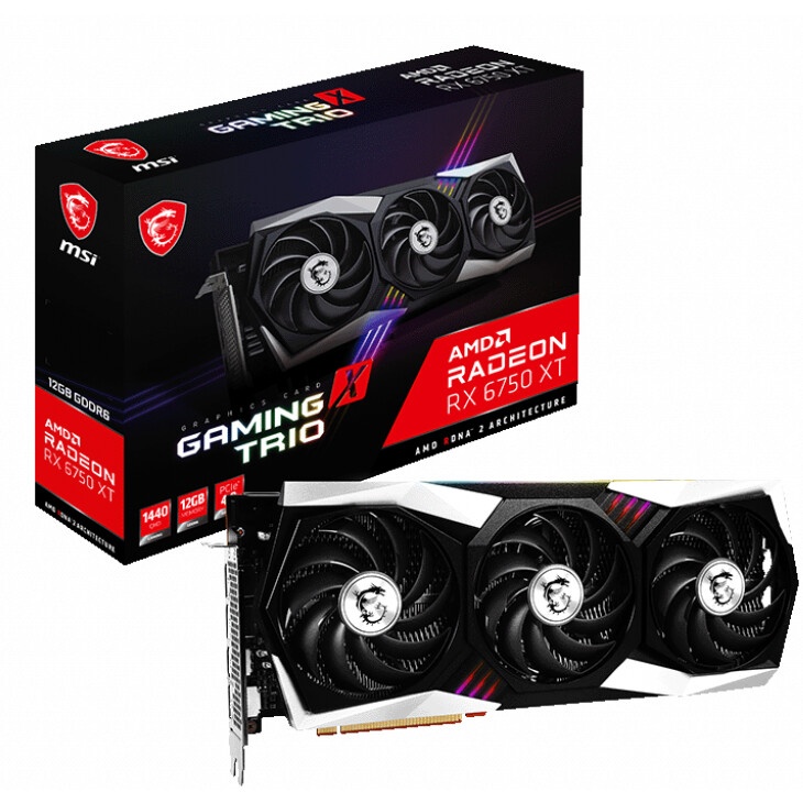 Видеокарта Radeon RX 6750 XT GAMING X TRIO 12G