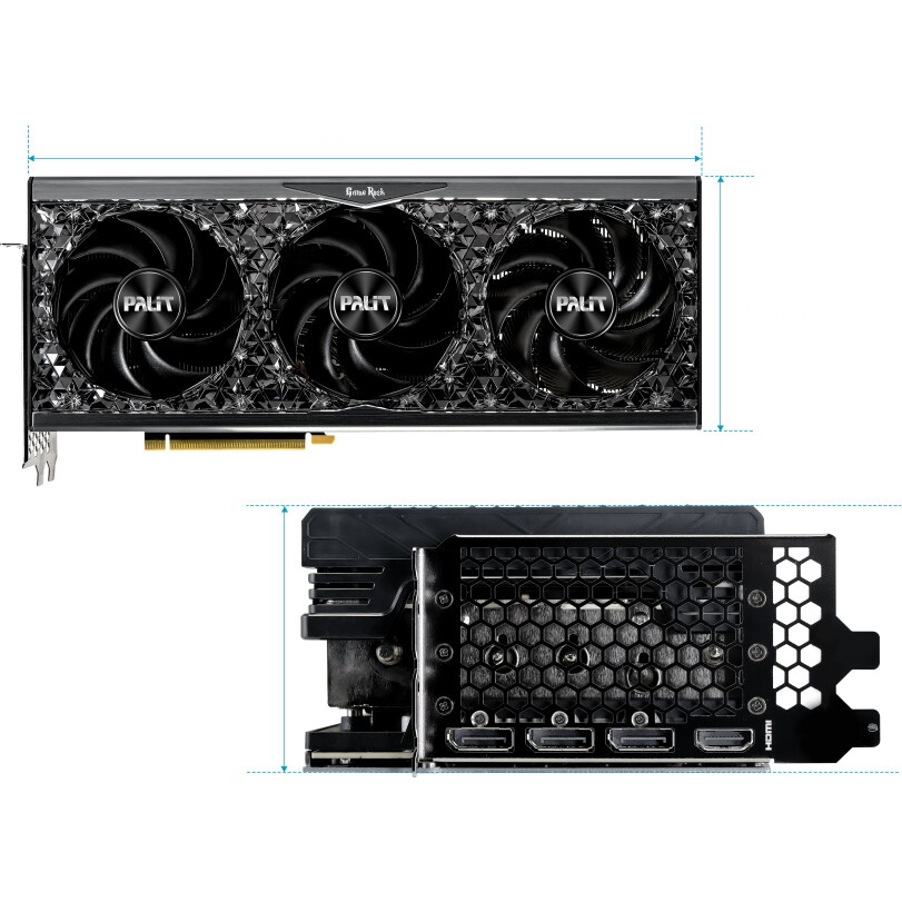 Видеокарта Palit RTX4070Ti GAMEROCK 12Gb 192 GDDR6X 2310/21000 HDMIx1 DPx3 HDCP Ret