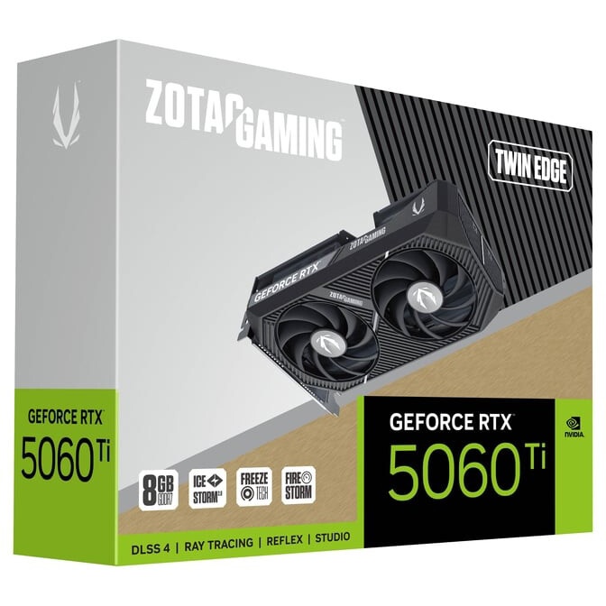 Видеокарта Gigabyte PCI-E 5.0 GV-N506TEAGLEOC ICE-8GD 1.0 NVIDIA GeForce RTX 5060TI 8Gb 128bit GDDR7