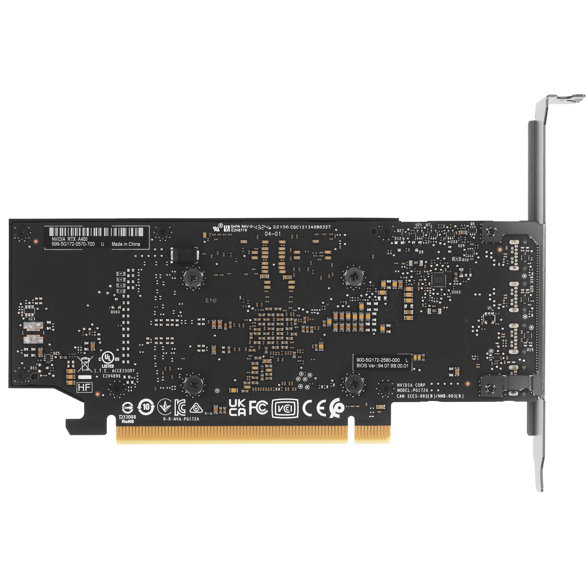 Видеокарта NVIDIA PCIE RTX A400 4GB GDDR6 BOX 900-5G172-2560-000