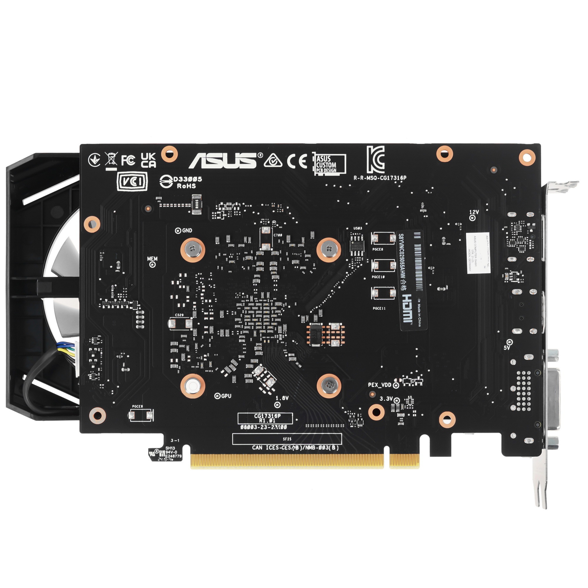 Видеокарта Asus DUAL-RTX3050-O6G NVIDIA GeForce RTX 3050 6Gb 96bit GDDR6 PCI-E 4.0 1507/14000 DVIx1