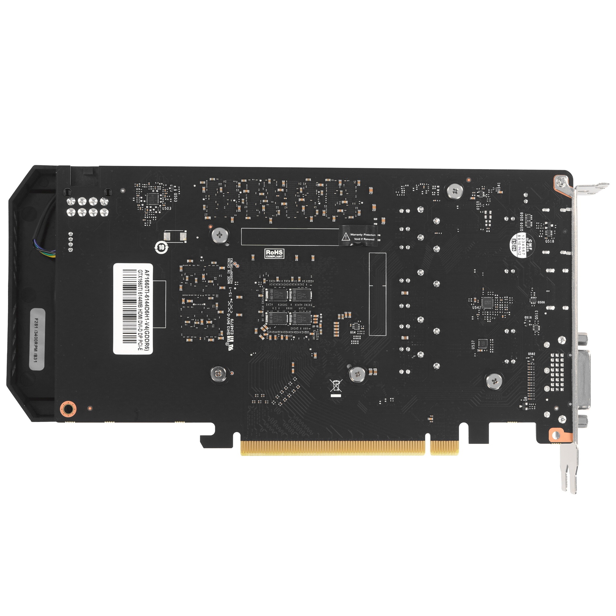 Видеокарта Afox GTX1660Ti 6GB GDDR6 192-Bit DP DVI HDMI DUAL FAN RTL