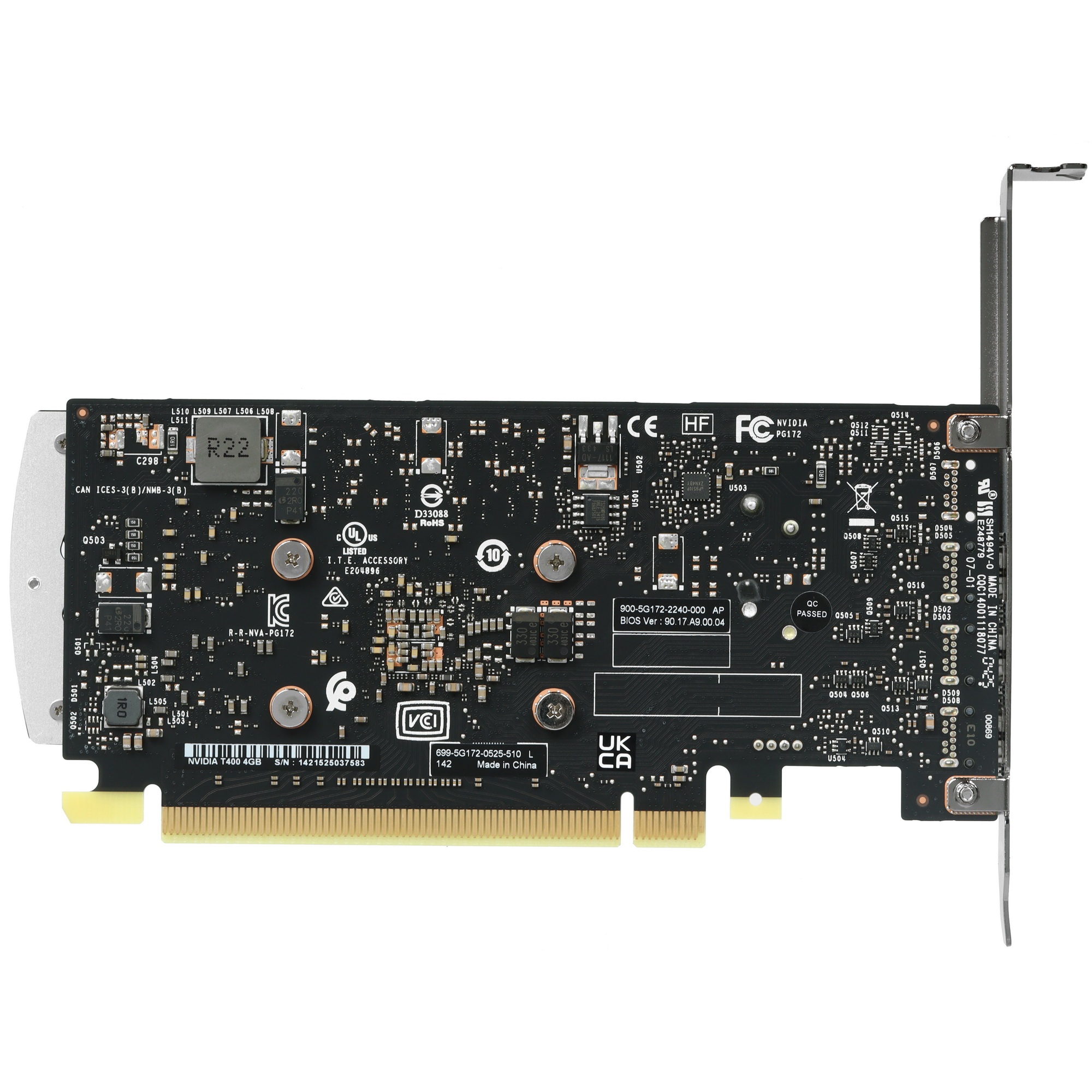 Видеокарта PCIE16 NVIDIA T400 4GB GDDR6 900-5G172-2240-000 OEM (только карта)