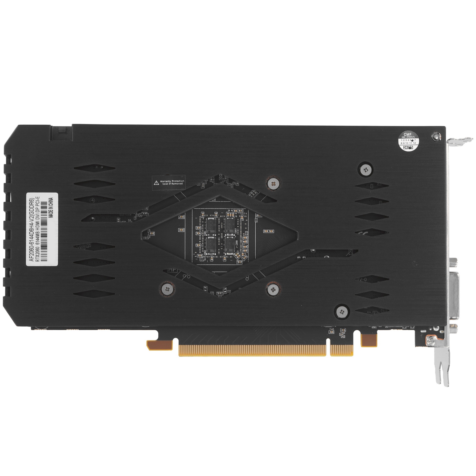 Видеокарта Afox GeForce RTX2060 6GB GDDR6 192BIT DP DVI HDMI ATX DUAL FAN RETAIL PACK